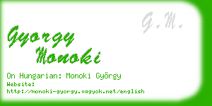 gyorgy monoki business card
